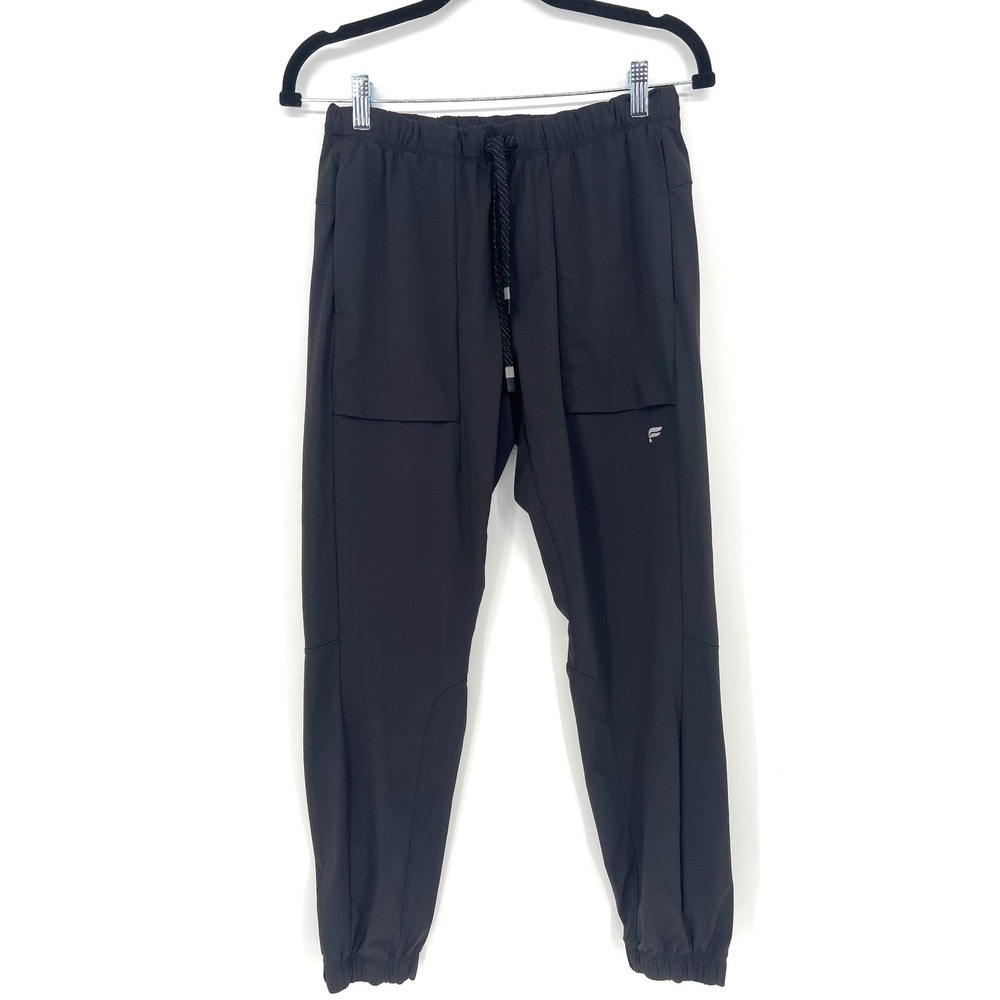 Fabletics Black Performance Joggers Small Athletic Pants Athleisure Gym Workout